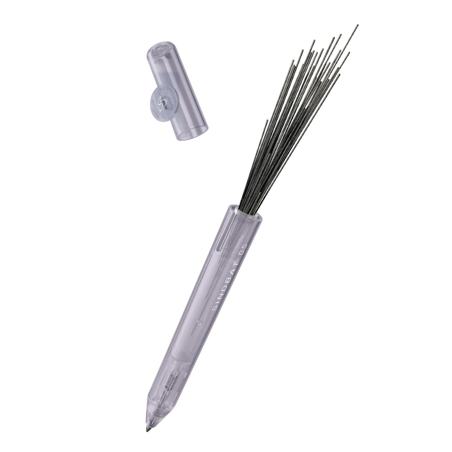 Shindbat pencil beside its stored spare leads