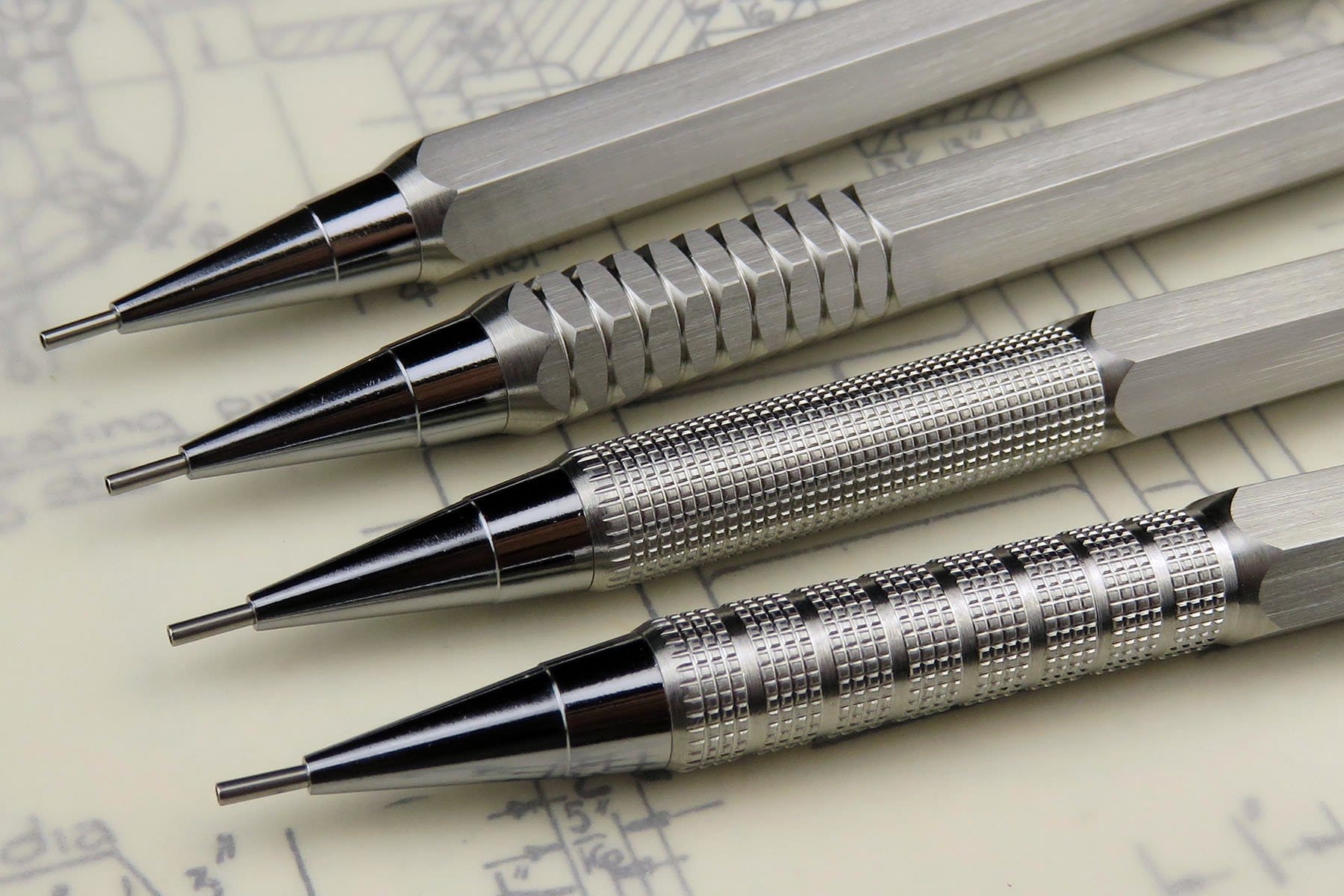IJ Instruments Number 9 pencils with different grip profiles