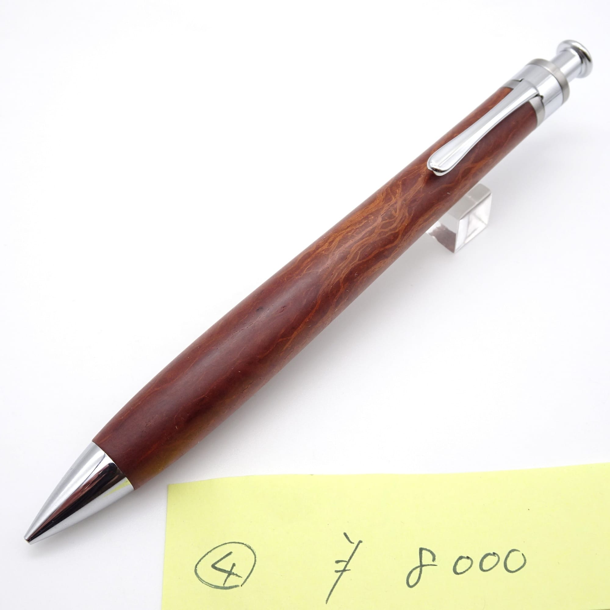 Setsu lace sheoak mechanical pencil, lot 4, photographed with the maker’s numbered price note.