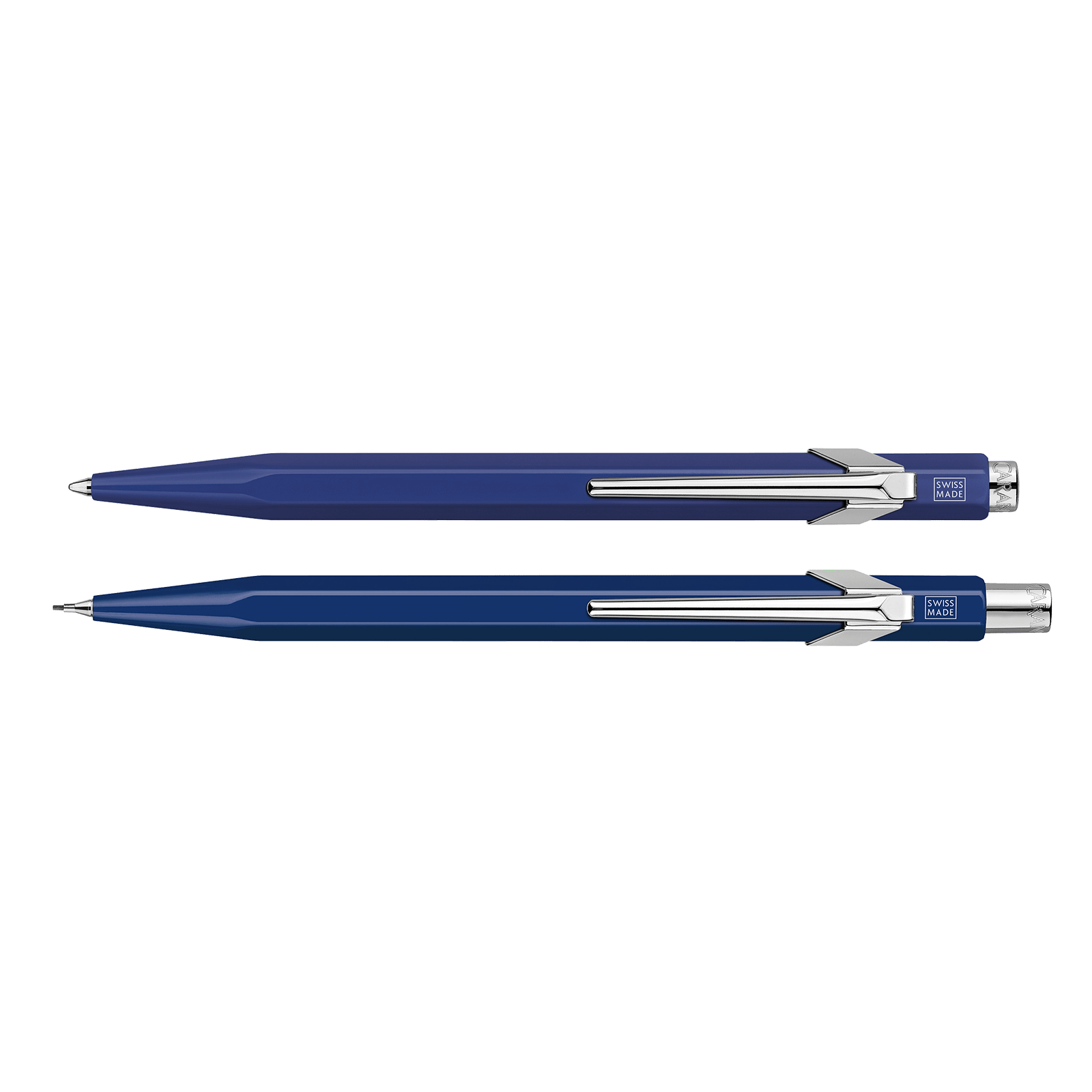 The blue 849 ballpoint and 0.7 mm mechanical-pencil set. Official product image: Caran d’Ache.